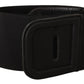 Elegant Black Leather Fashion Belt