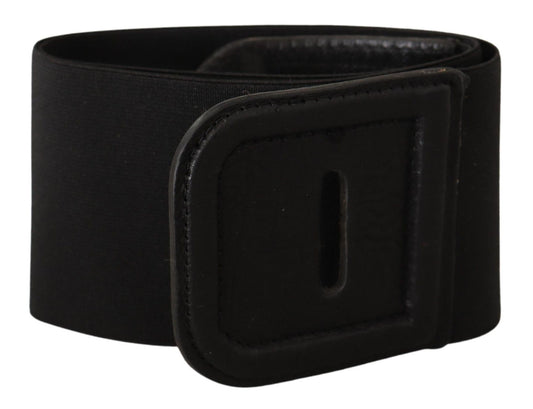 Elegant Black Leather Fashion Belt