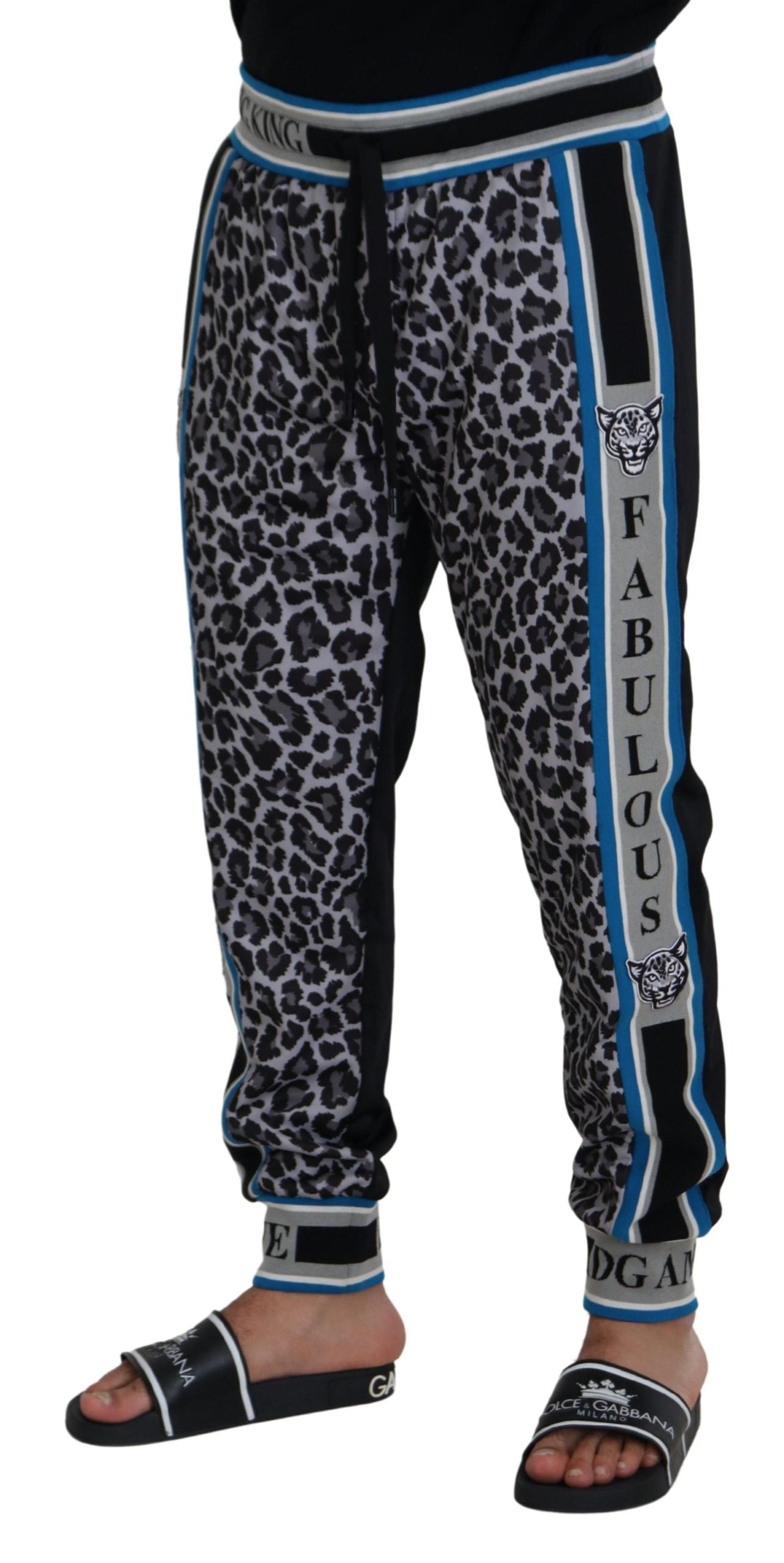 Multicolor DG King Leopard Print Jogger Pants