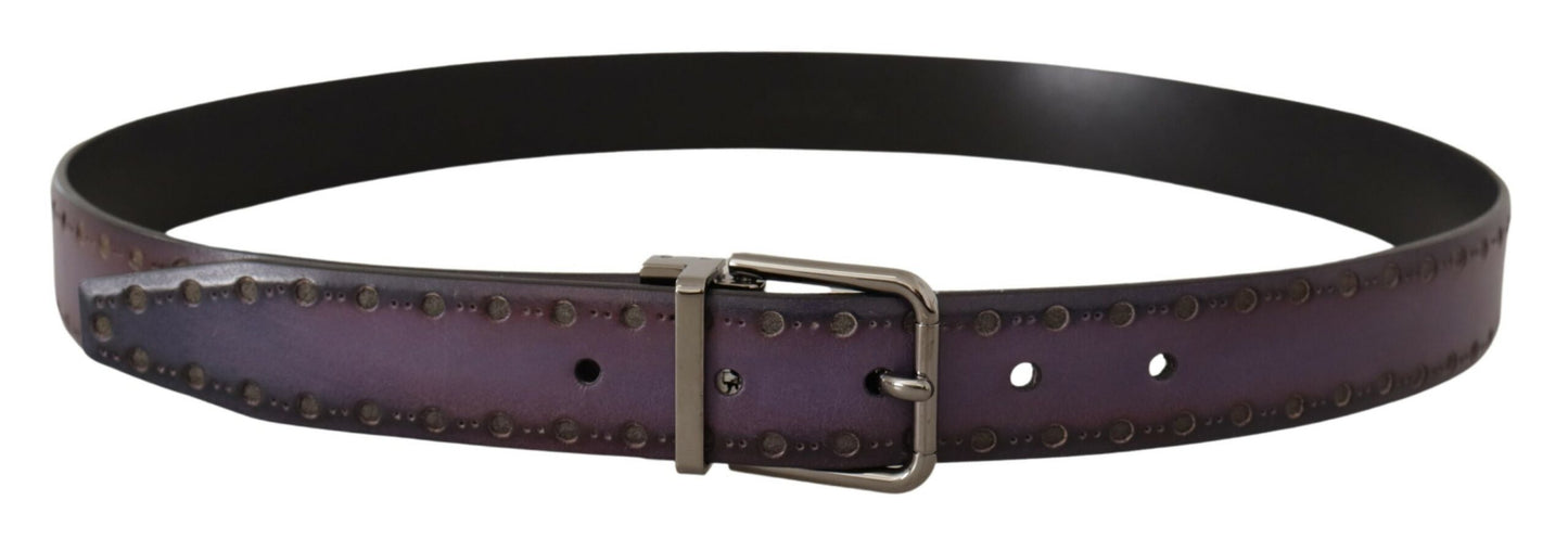 Radiant Violet Leather Belt