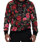 Multicolor Floral Cotton Hooded Sweater
