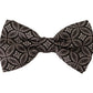 Elegant Black and White Silk Bow Tie