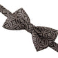 Elegant Black and White Silk Bow Tie