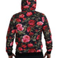 Multicolor Floral Cotton Hooded Sweater