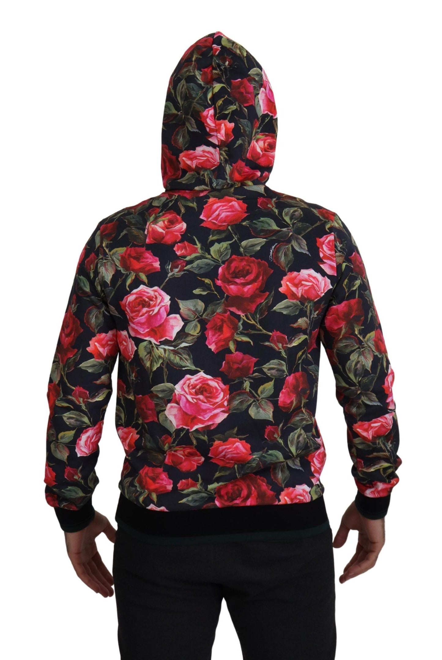 Multicolor Floral Cotton Hooded Sweater