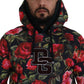 Multicolor Floral Cotton Hooded Sweater