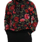 Multicolor Floral Cotton Hooded Sweater