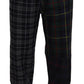 Multicolor Checkered Wool Men Jogger Pants
