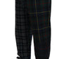Multicolor Checkered Wool Men Jogger Pants