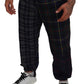 Multicolor Checkered Wool Men Jogger Pants