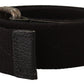 Black Cotton Ducati Metal Buckle Belt