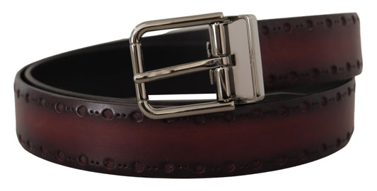 Elegant Dark Brown Leather Belt