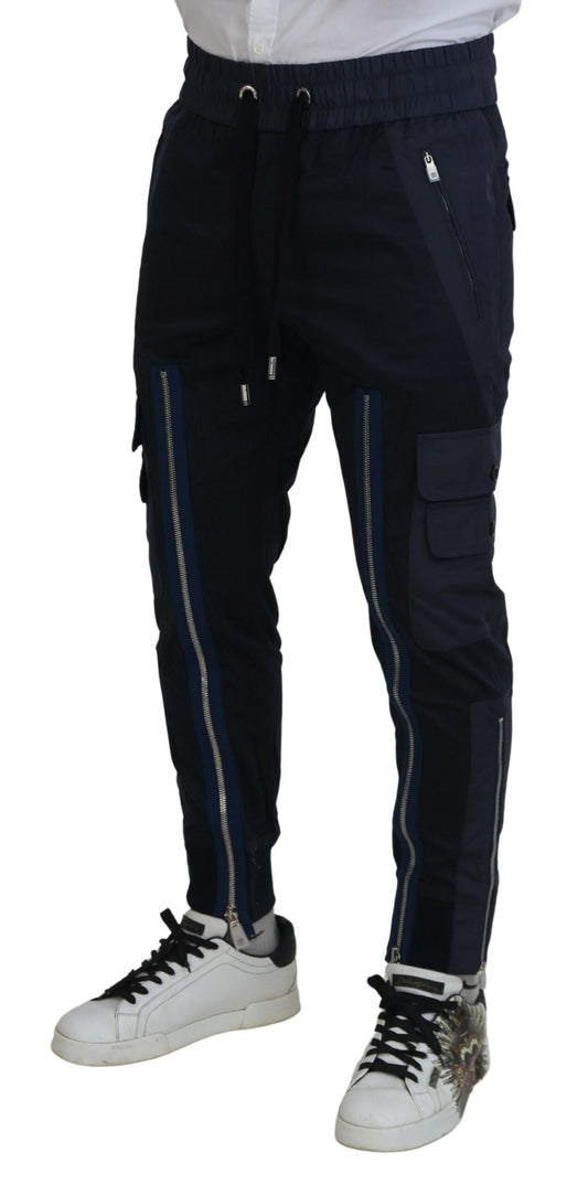 Elegant Dark Blue Jogger Pants