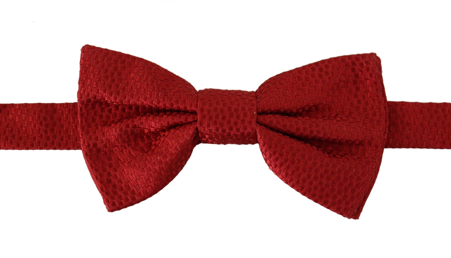 Elegant Red Silk Bow Tie