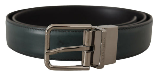 Chic Dark Green Leather Belt