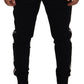Black DG Print Mens Jogger Pants