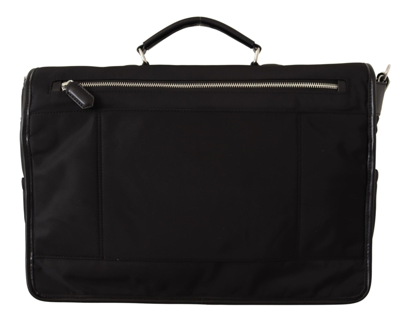 Sleek Black Designer Nylon Briefcase