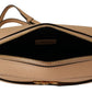 Elegant Nude Grainy Leather Camera Bag