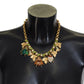 Elegant Multicolor Crystal Statement Necklace