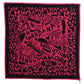 Elegant Pink Silk Square Scarf