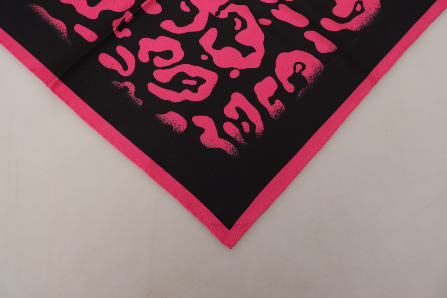 Elegant Pink Silk Square Scarf