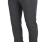 Gray Cotton Men Jogger  Pants