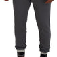 Gray Cotton Men Jogger  Pants