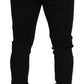 Black Wool Horseshoe Jogger Pants