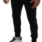 Black Wool Horseshoe Jogger Pants