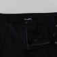 Black Wool Horseshoe Jogger Pants