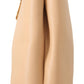 Elegant Nude Grainy Leather Shoulder Bag