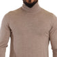 Timeless Beige Wool Turtleneck Sweater