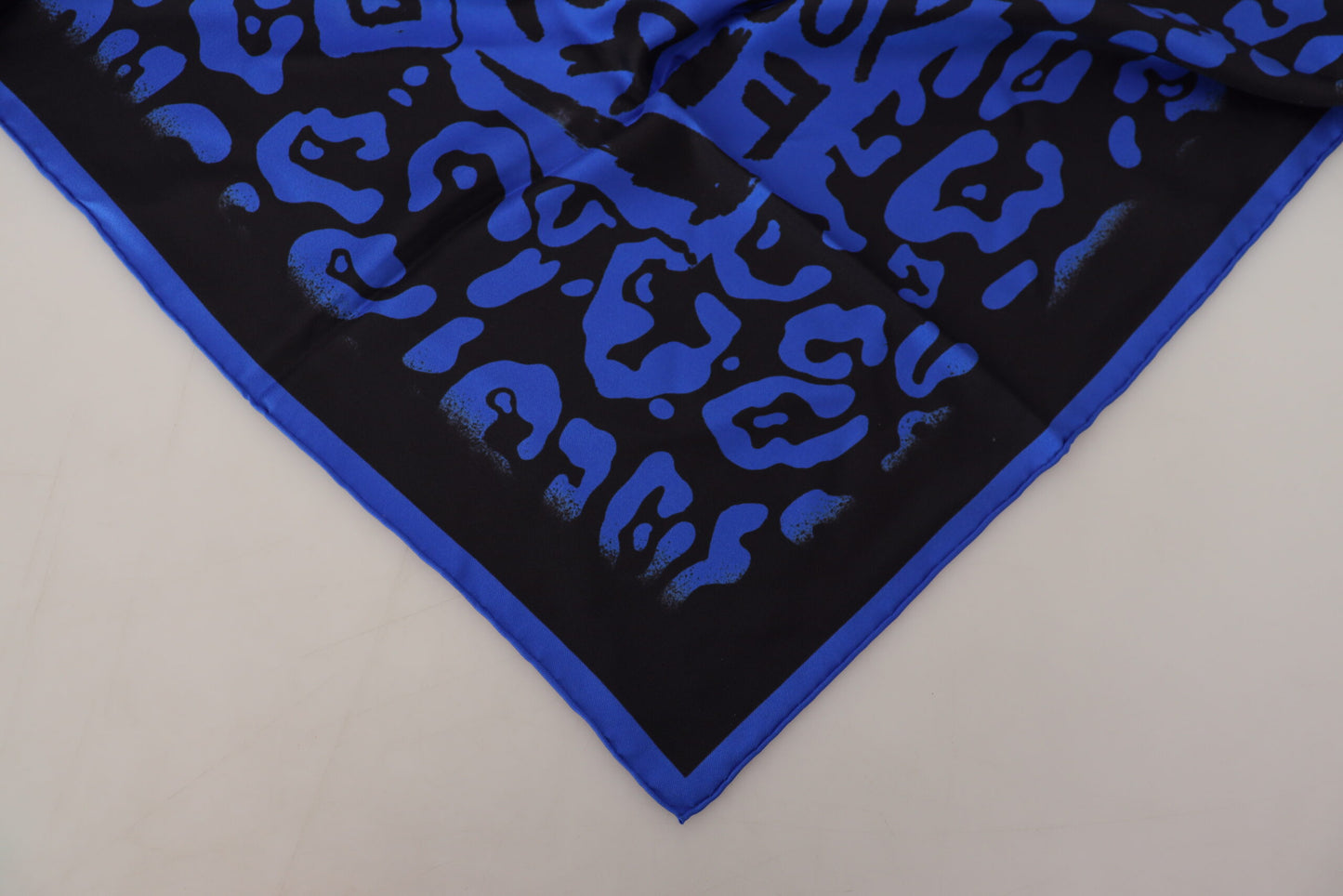 Elegant Silk Square Scarf in Royal Blue