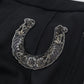 Black Wool Horseshoe Jogger Pants