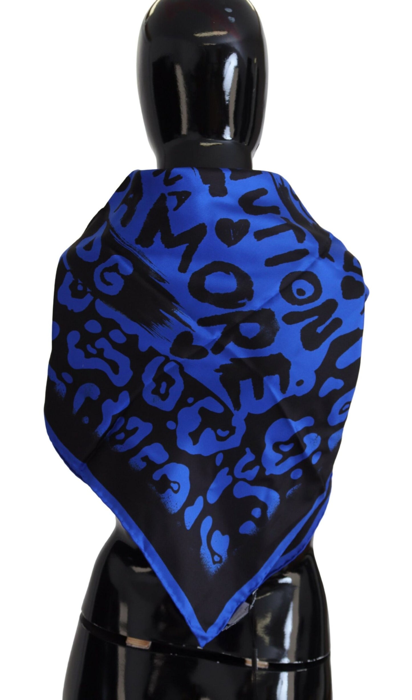 Elegant Silk Square Scarf in Royal Blue