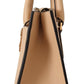 Chic Nude Grainy Leather Shoulder Bag
