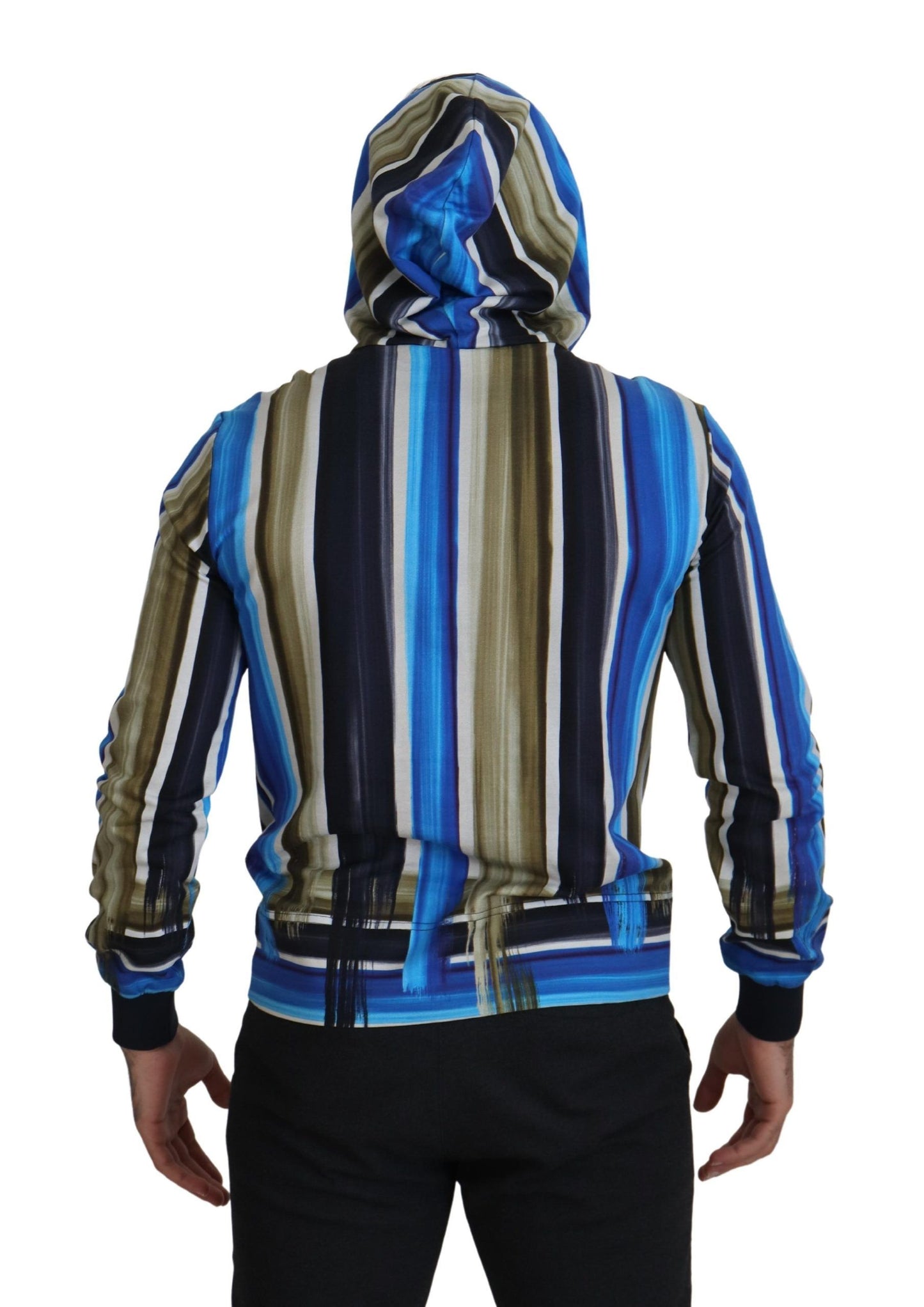 Multicolor Striped Cotton Hoodie