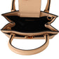 Chic Nude Grainy Leather Shoulder Bag
