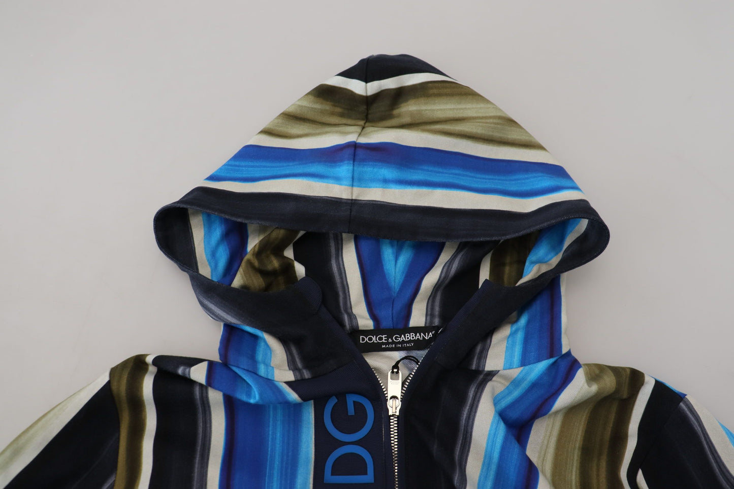 Multicolor Striped Cotton Hoodie