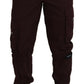 Bordeaux Cotton Cargo Jogger Sweatpants Pants