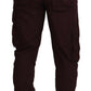 Bordeaux Cotton Cargo Jogger Sweatpants Pants
