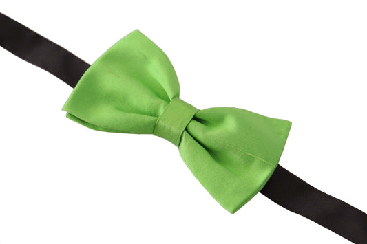 Elegant Green Silk Bow Tie