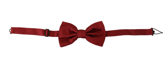 Elegant Red Silk Bow Tie