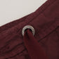 Bordeaux Cotton Cargo Jogger Sweatpants Pants