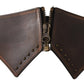Elegant Brown Leather Waist Belt with Zipper Closure