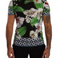 Black Floral Print Crewneck T-shirt