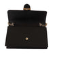 Elegant Black Leather Shoulder Bag with GG Snap