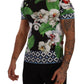 Black Floral Print Crewneck T-shirt