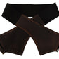 Elegant Brown Leather Waist Belt with Zipper Closure