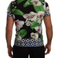 Black Floral Print Crewneck T-shirt